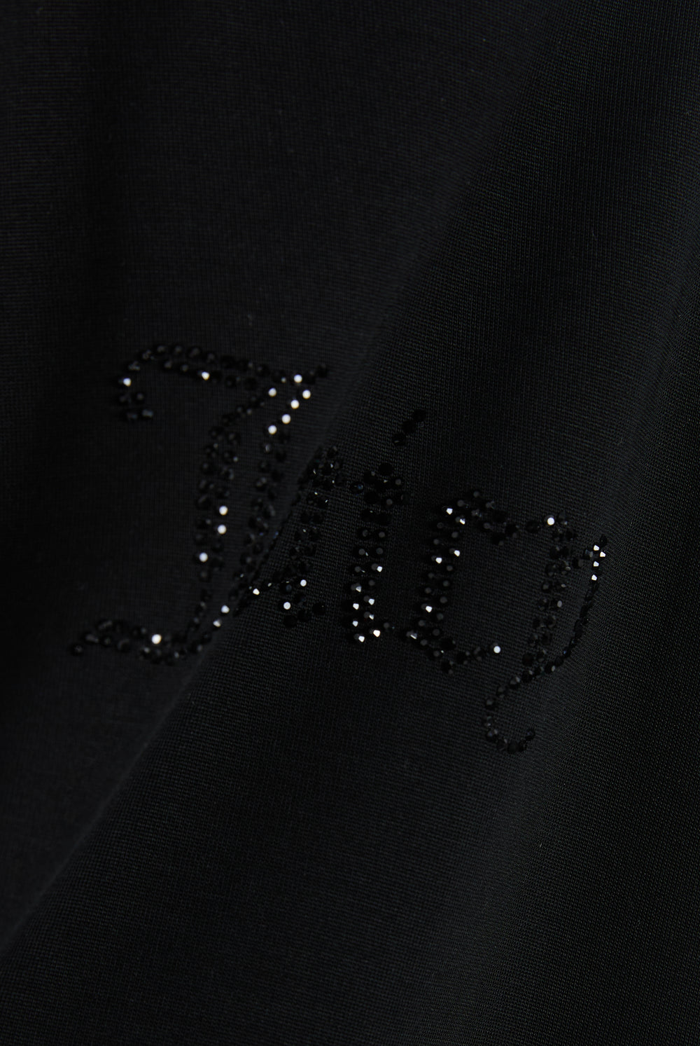 Displays the Black 'Juicy' branded Diamante Halter Top featuring the juicy branding 
