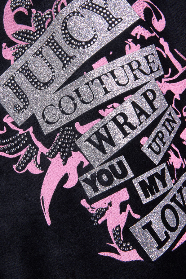 BLACK WRAP YOU UP STRAIGHT HERITAGE TRACK PANTS