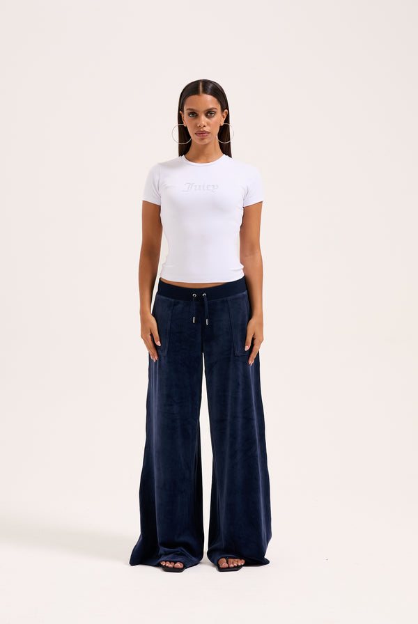 NIGHT SKY WIDE LEG CLASSIC VELOUR TRACK PANT