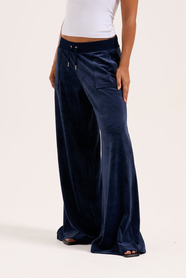 NIGHT SKY WIDE LEG CLASSIC VELOUR TRACK PANT