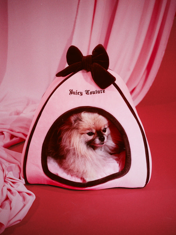Juicy Pink Velour Heritage Pet Bed