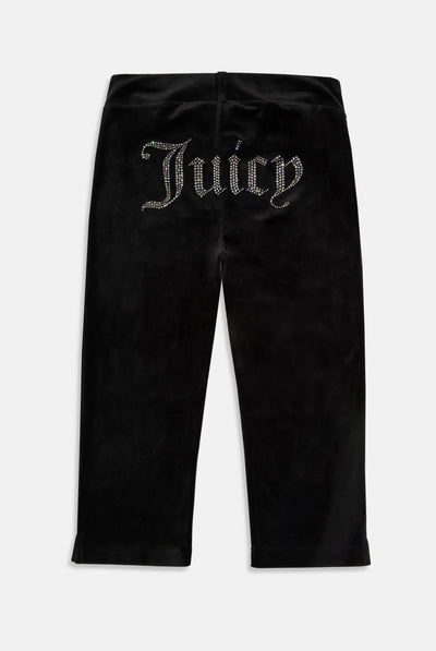 BLACK CLASSIC VELOUR CAPRI PANT