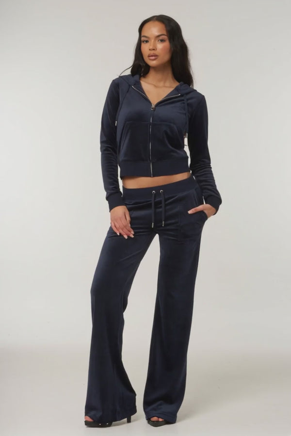 NIGHT SKY BLUE CLASSIC VELOUR ROBERTSON HOODIE - AI generated video - AI Generated