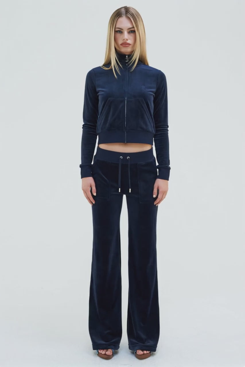 NIGHT SKY LOW RISE VELOUR TRACK PANTS - AI generated video - AI Generated