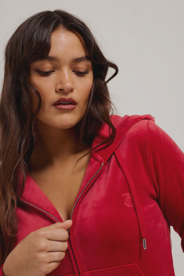 ASTOR RED CLASSIC VELOUR ROBERTSON HOODIE - AI generated video - AI Generated