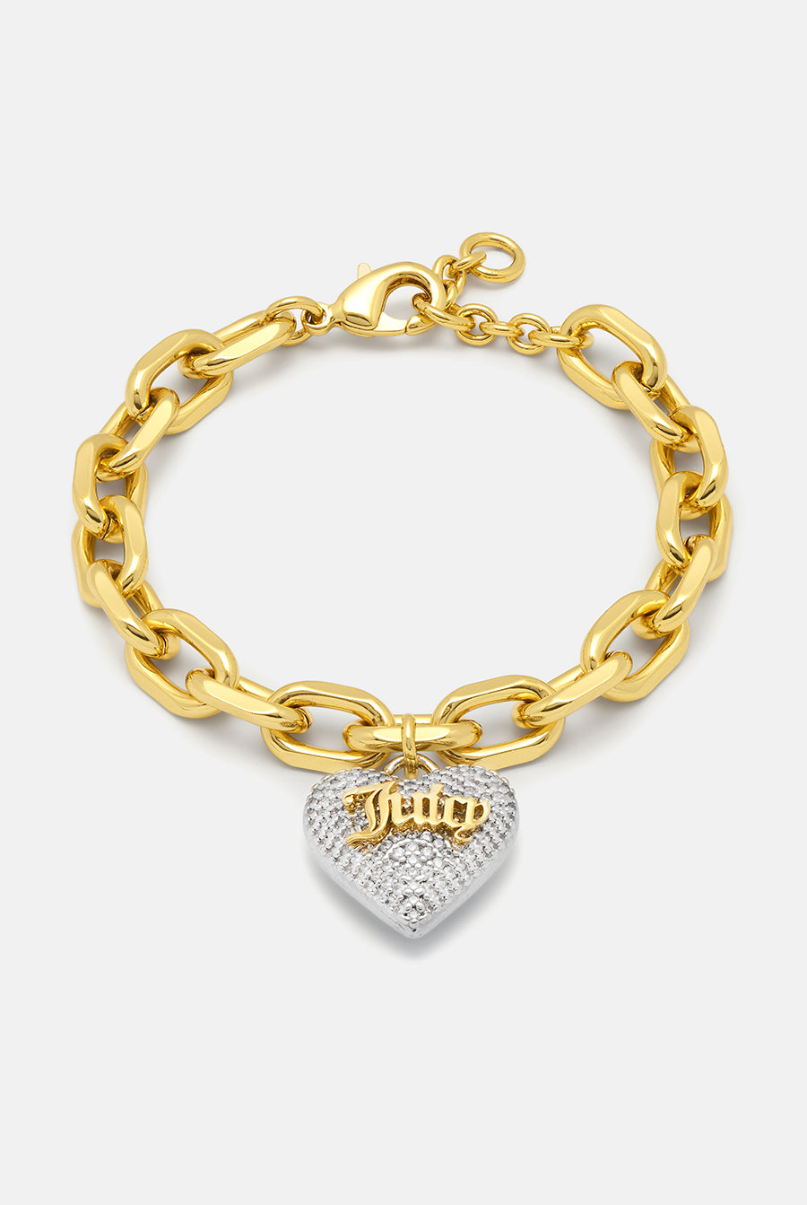  Juicy Couture Goldtone and Light Rose Heart Charm