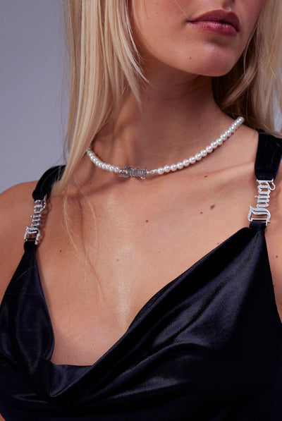 SILVER JUICY PEARL CHOKER