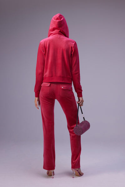 RASPBERRY SORBET CLASSIC VELOUR DEL RAY POCKETED BOTTOMS