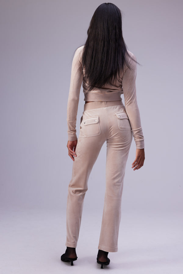 WARM TAUPE CLASSIC VELOUR DEL RAY POCKETED BOTTOMS