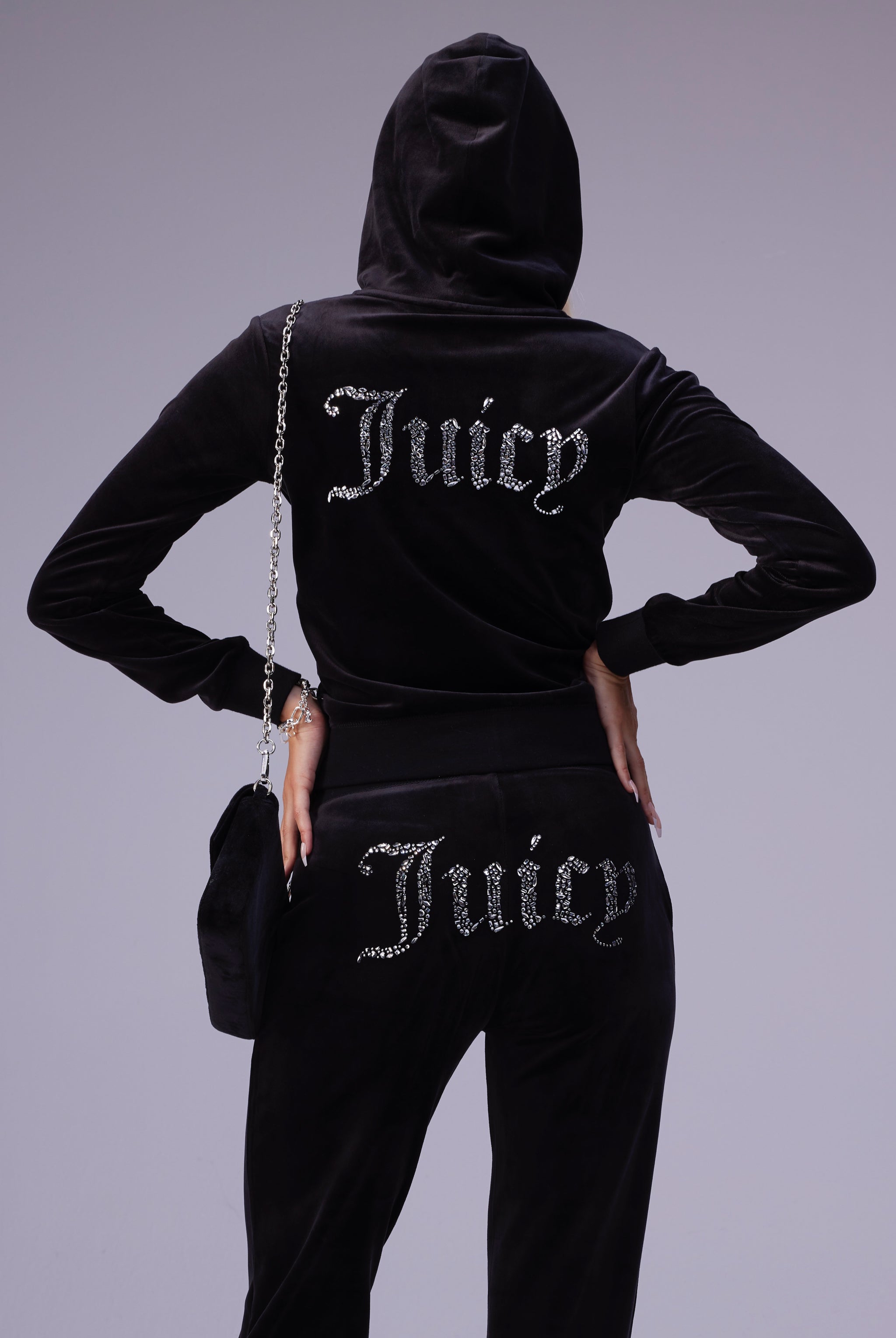 VETEMENTS x Juicy Couture Crystal-Embellished-Logo Velour Track