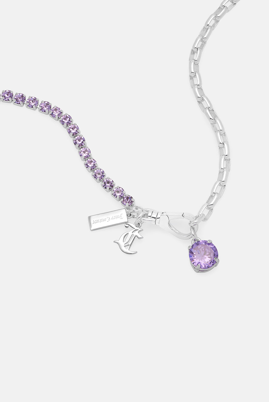 Violette sterling silver necklace pendant in purple