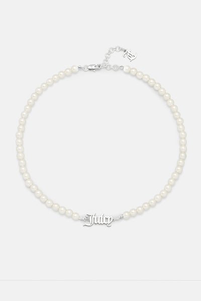 SILVER JUICY PEARL CHOKER