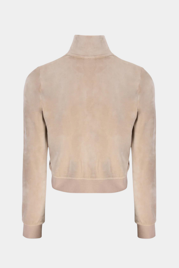 WARM TAUPE CLASSIC VELOUR TRACK TOP