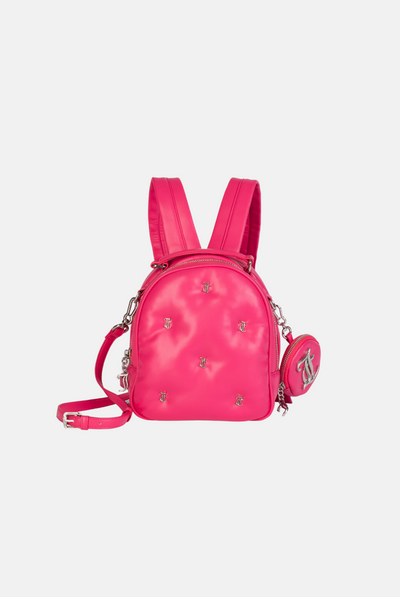 PINK PU LEATHER BACKPACK