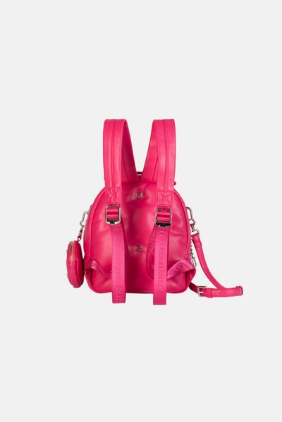 PINK PU LEATHER BACKPACK