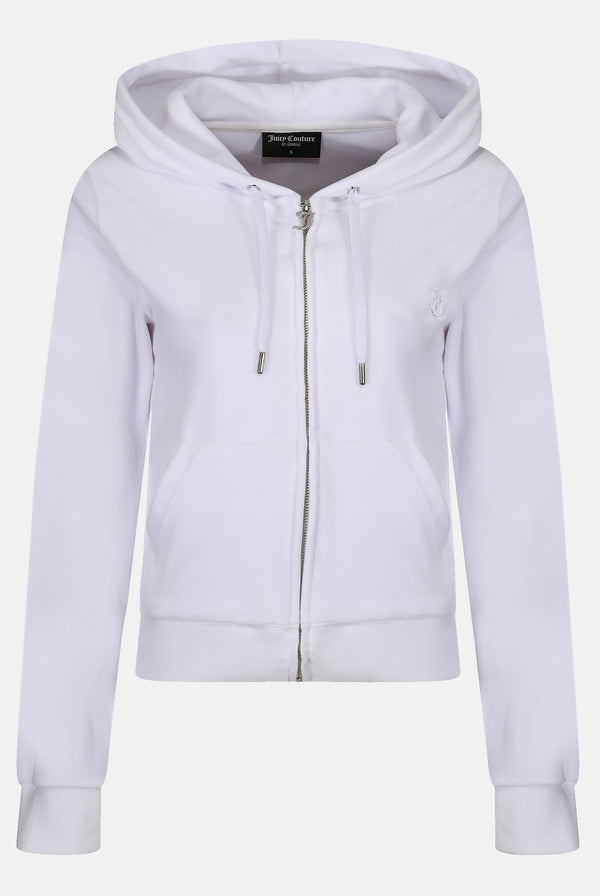 WHITE CLASSIC VELOUR ROBERTSON HOODIE – Juicy Couture UK
