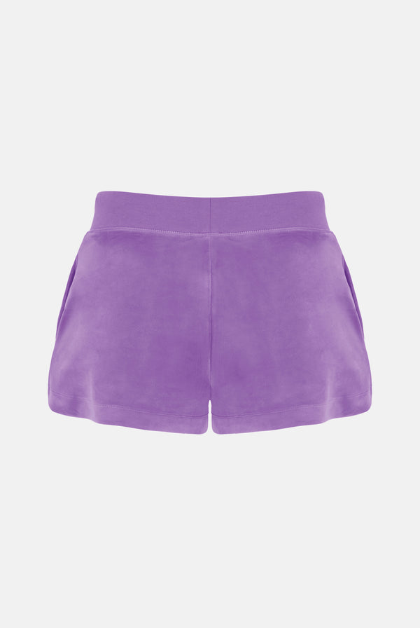 SHEER LILAC CLASSIC VELOUR TRACK SHORT