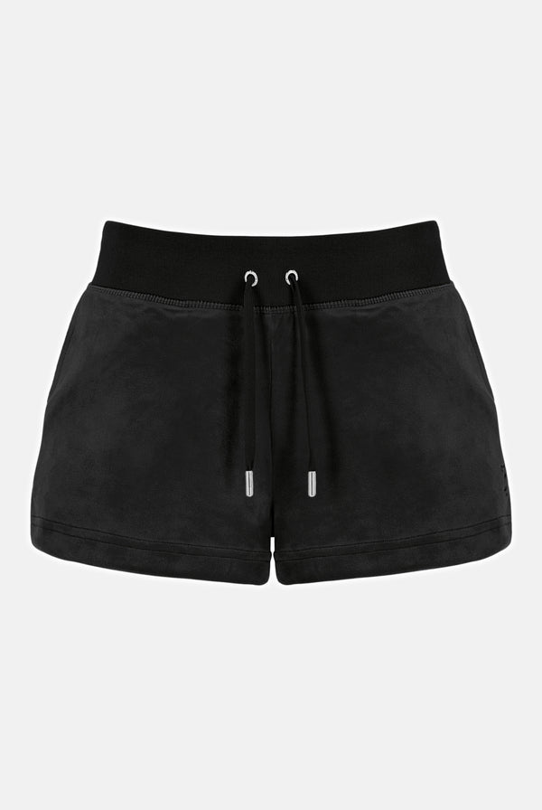 BLACK CLASSIC VELOUR TRACK SHORT