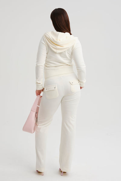 CREAM CLASSIC VELOUR DEL RAY POCKETED BOTTOMS