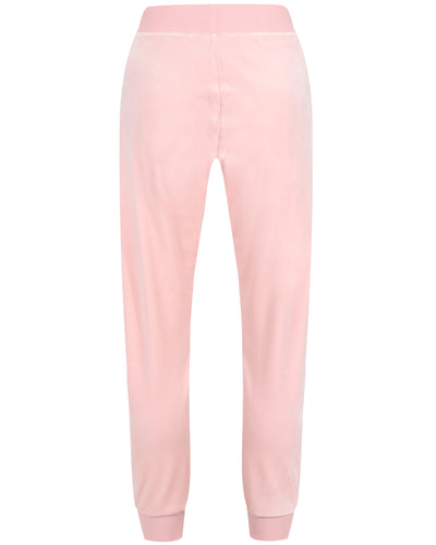 PALE PINK CLASSIC VELOUR CUFFED JOGGER