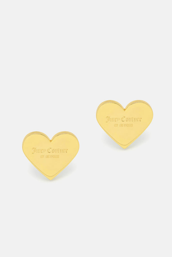 GOLD MINI HEART STUD EARRINGS