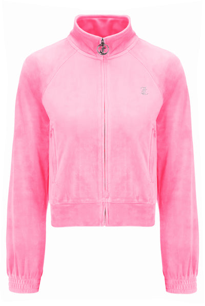 COTTON CANDY VELOUR DIAMANTÉ TRACK TOP