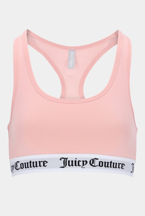 PALE PINK COTTON LOUNGE RACER BRA – Juicy Couture UK